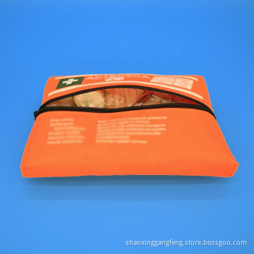 High quality medical emergency outdoor travel portable orange color fist aid kit bag
